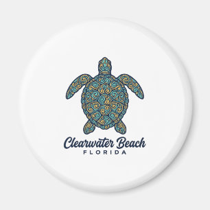 Imán Diseño vectorial de tortuga marina de Clearwater B