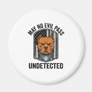 Imán Diseño Vectorial Vintage Perro Guardián No Deja Pa