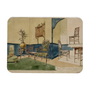 Imán Diseños anglo-japoneses, c.1860 (lápiz y tinta neg