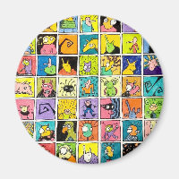 Diseños cuadrados de caras extrañas y raras de dib
