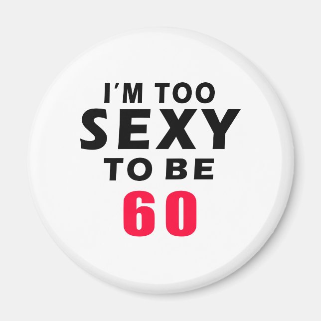 Imán diseños de 60 cumpleaños (Frente)
