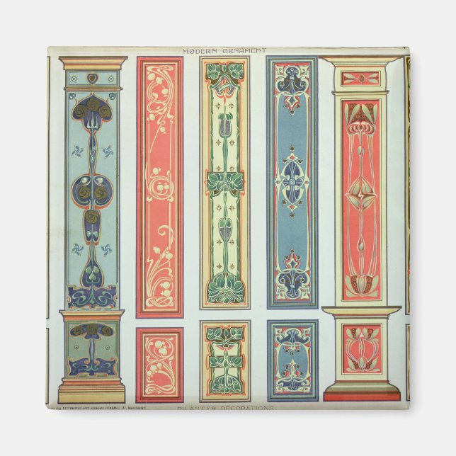 Imán Diseños de panel, placa XII de "Ornamento moderno" (Frente)