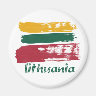 Imán Diseños lituanos de la bandera