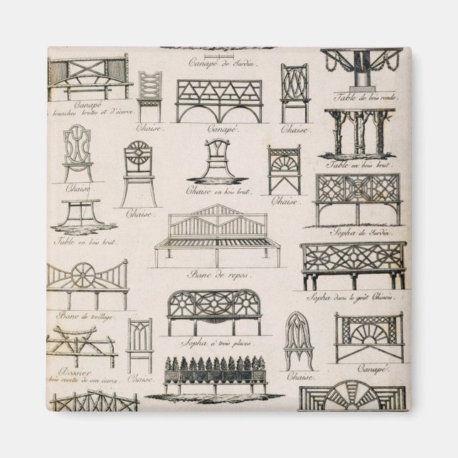 Imán Diseños para asientos de jardín, de 'A Compendium  (Frente)