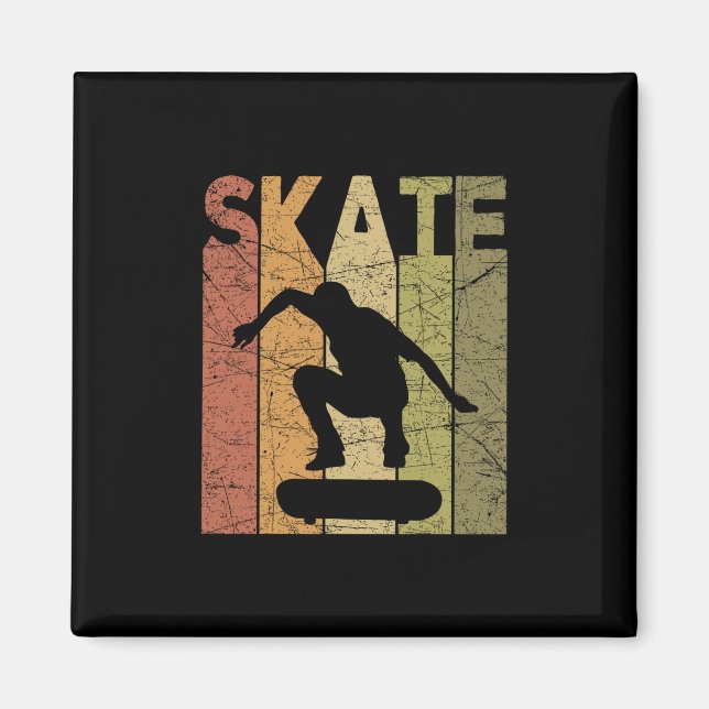 Imán Diseños Retro de Skateboarding para Amantes de Ska (Frente)