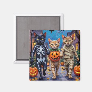 Imán Disfraces de Halloween para gatos siameses haciend