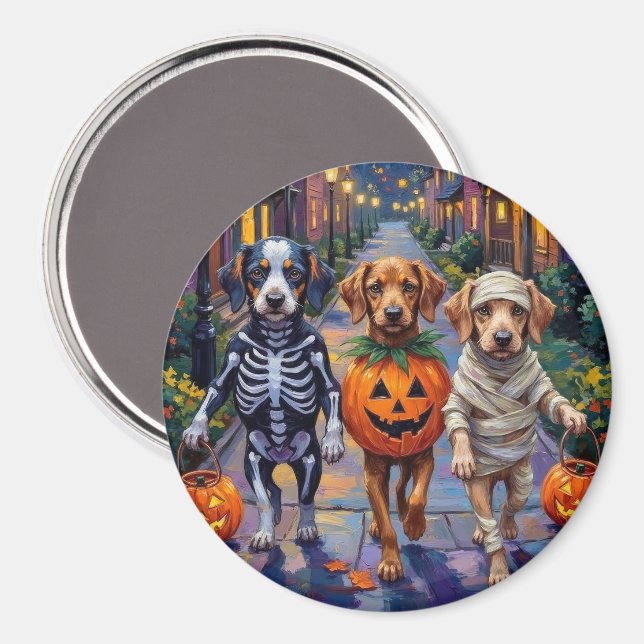 Imán Disfraces de Halloween para perros Azawakh haciend (Anverso/Reverso)