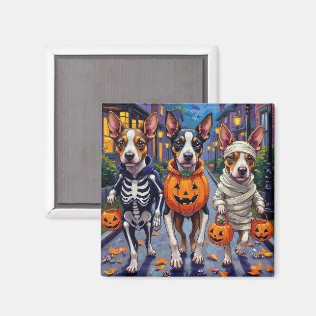 Imán Disfraces de Halloween para perros Terrier de la B (Anverso/Reverso)
