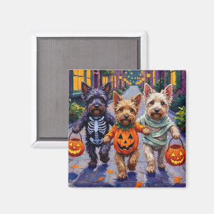 Imán Disfraces de Halloween para Skye Terrier haciendo 