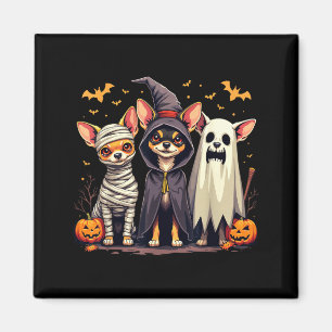 Imán Disfraz de Chihuahua para Halloween Momia Bruja Pe