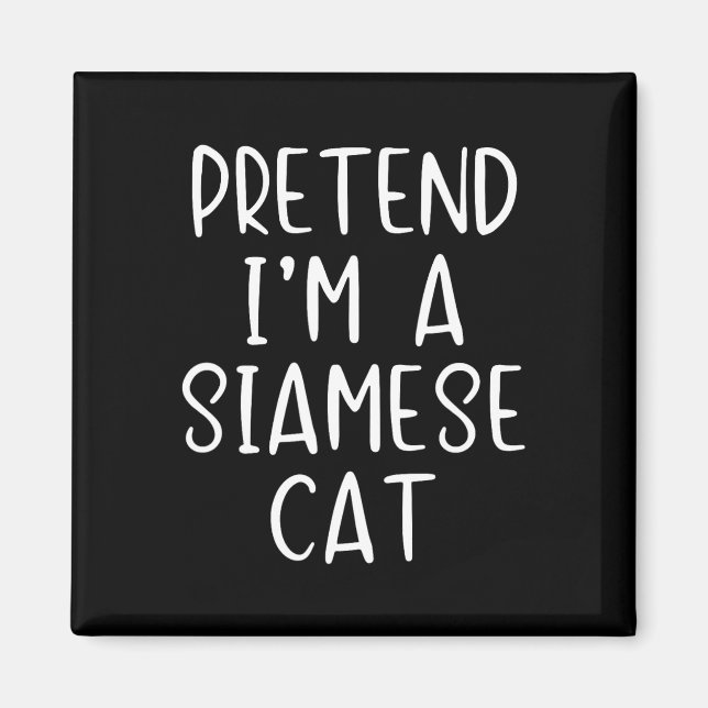 Imán Disfraz de gato siamés Halloween Lazy Easy (Frente)