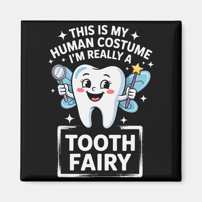 Imán Disfraz de hada de los dientes lindo para hombres  (Frente)