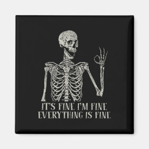 Imán Disfraz de Halloween cráneo es bonito esqueleto fi