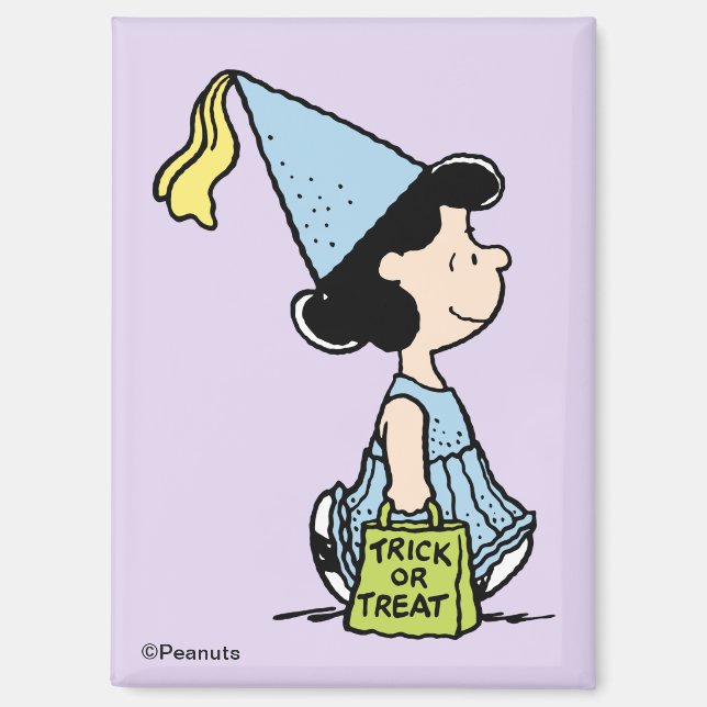 Imán Disfraz de Halloween de Lucy Princesa de Peanuts (Anverso)