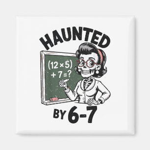 Imán Disfraz de Halloween de profesor de matemáticas es