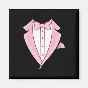 Imán Disfraz de Halloween de Tuxedo Rosa