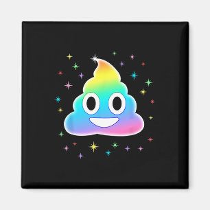 Imán Disfraz de Halloween de Unicorn Poop Magic Rainbow