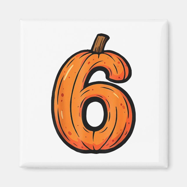 Imán Disfraz de Halloween divertido de calabaza 6 7 Sei (Frente)