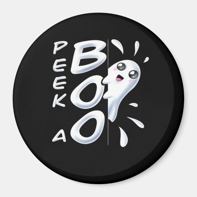 Imán Disfraz de Halloween en Peekabo (Frente)