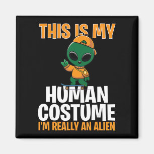 Imán Disfraz de Halloween Este es mi disfraz humano que