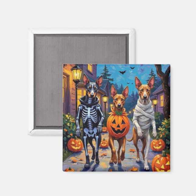 Imán Disfraz de Halloween para Thai Ridgeback haciendo  (Anverso/Reverso)