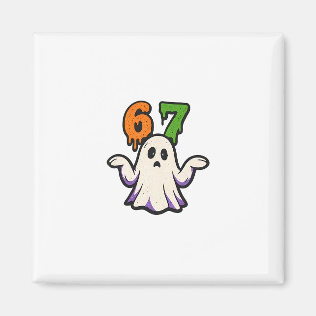 Imán Disfraz de Halloween Scp 67 Fantasma Lindo Meme Se (Frente)