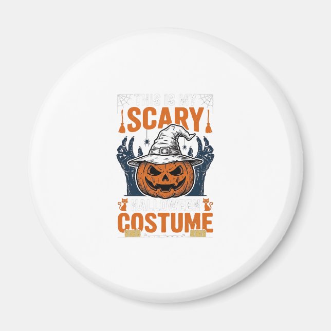 Imán Disfraz de Halloween Traje de Bruja con Sombrero d (Frente)