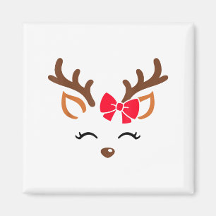 Imán Disfraz de Navidad de Reno Cara Gles Navidad Pijam