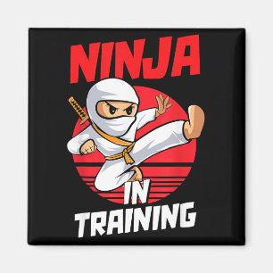 Imán Disfraz de Ninja en Entrenamiento Fiesta Guerreros