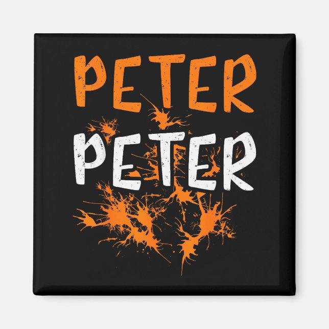 Imán Disfraz de pareja Peter Pumpkin Eater Splash Hallo (Frente)