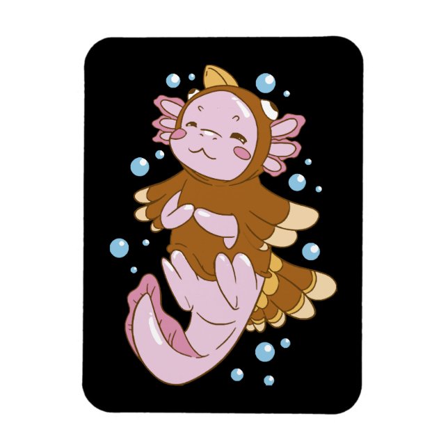 Imán Disfraz de pavo Axolotl Diversión (Vertical)