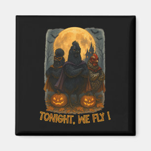 Imán Disfraz de pollo volador esta noche de Halloween A