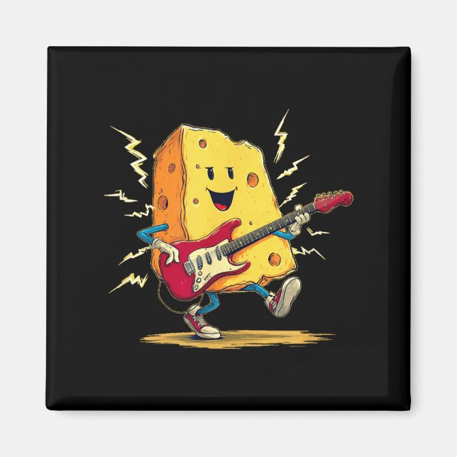 Imán Disfraz de Queso de Guitarra Eléctrica para Lácteo (Frente)
