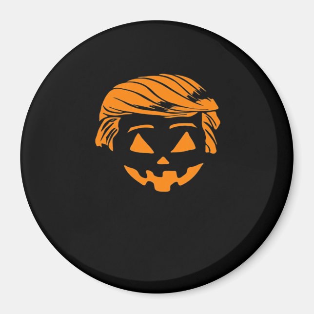 Imán Disfraz de Trumpkin de Halloween (Frente)