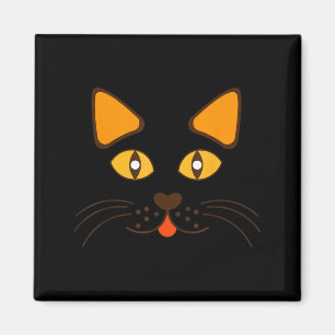 Imán Disfraz Divertido Cara de Gato para Halloween
