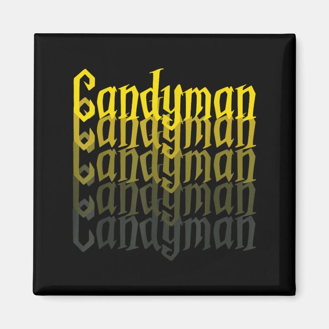 Imán Disfraz divertido de Candyman espejo al revés de H (Frente)