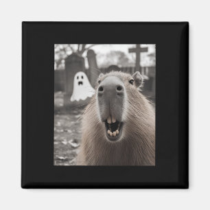 Imán Disfraz divertido de fantasma de capybara para Hal