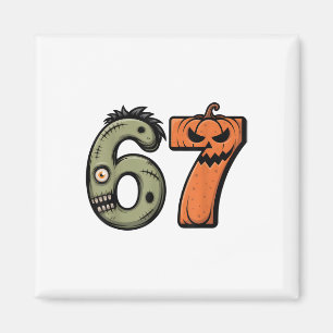 Imán Disfraz divertido de Halloween 6 7 Meme 67 Hallowe