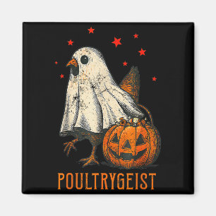 Imán Disfraz divertido de pollo fantasma de Halloween P