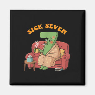Imán Disfraz divertido juego de palabras Sick Seven 67