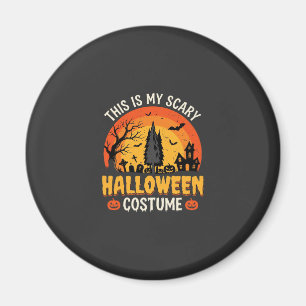 Imán Disfraz espeluznante de Halloween con diseño vinta
