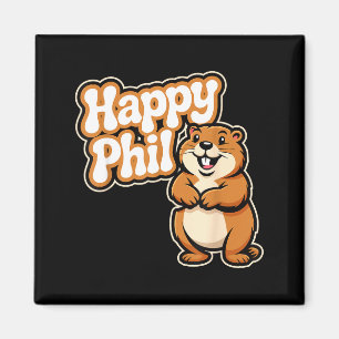 Imán Disfraz Lindo del Día de la Marmota de Punxy Phils