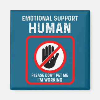 Imán Disfruta Camiseta Apoyo Emocional Humano Disfraz d