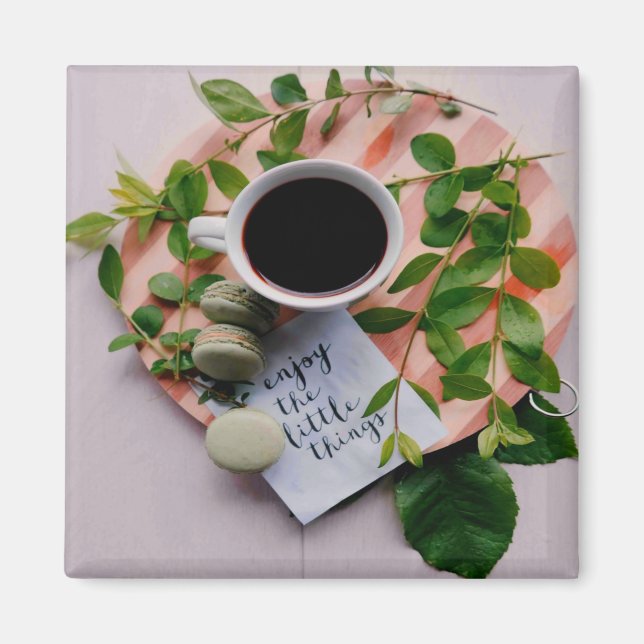 Imán Disfruta De Las Pequeñas Cosas Del Café Cookies Pa (Frente)