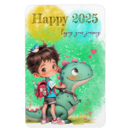 Imán Disfruta de tu Personalizado de Journey Boy y Dino