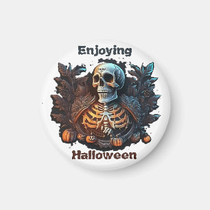 Imán Disfrutando Halloween