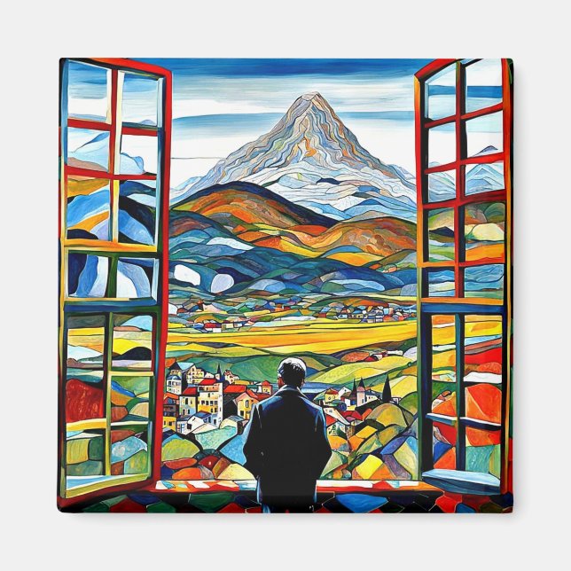 Imán Disfrutando la vista (Frente)