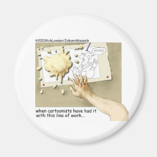 Imán Disgruntled Cartoonist Funny Gifts & Collectibles
