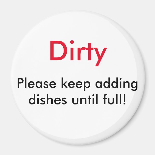 Imán Dishwasher Magnets Dirty (Frente)