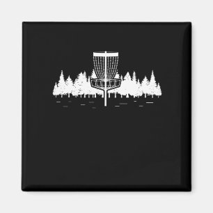 Imán Disk Golf Player Forest Sport Frisbee Disk Golfing